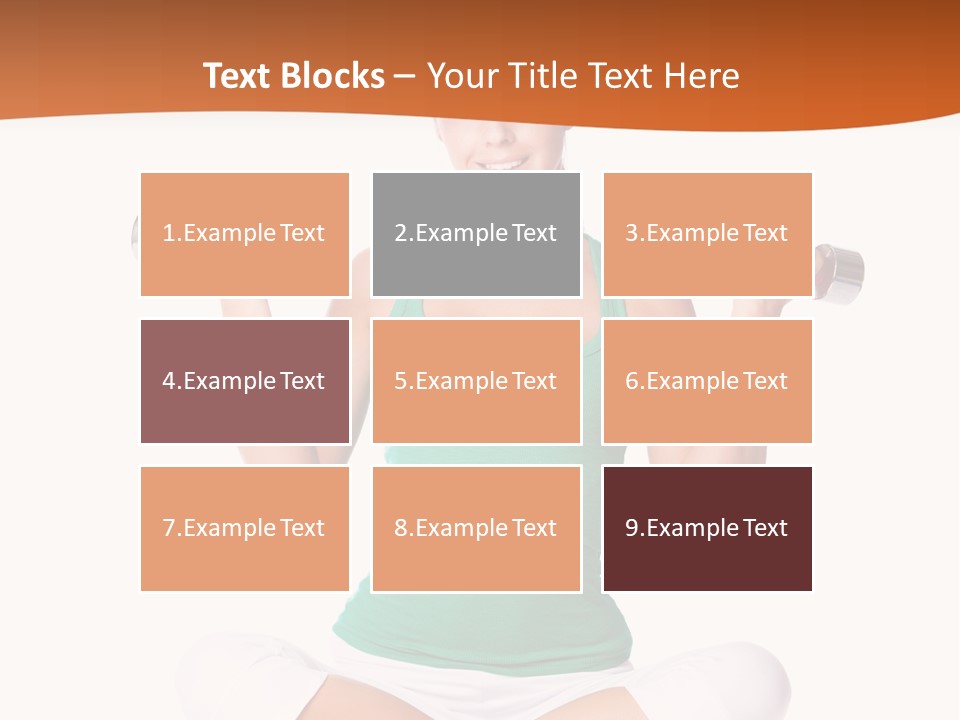 Female Bodybuilding Body PowerPoint Template