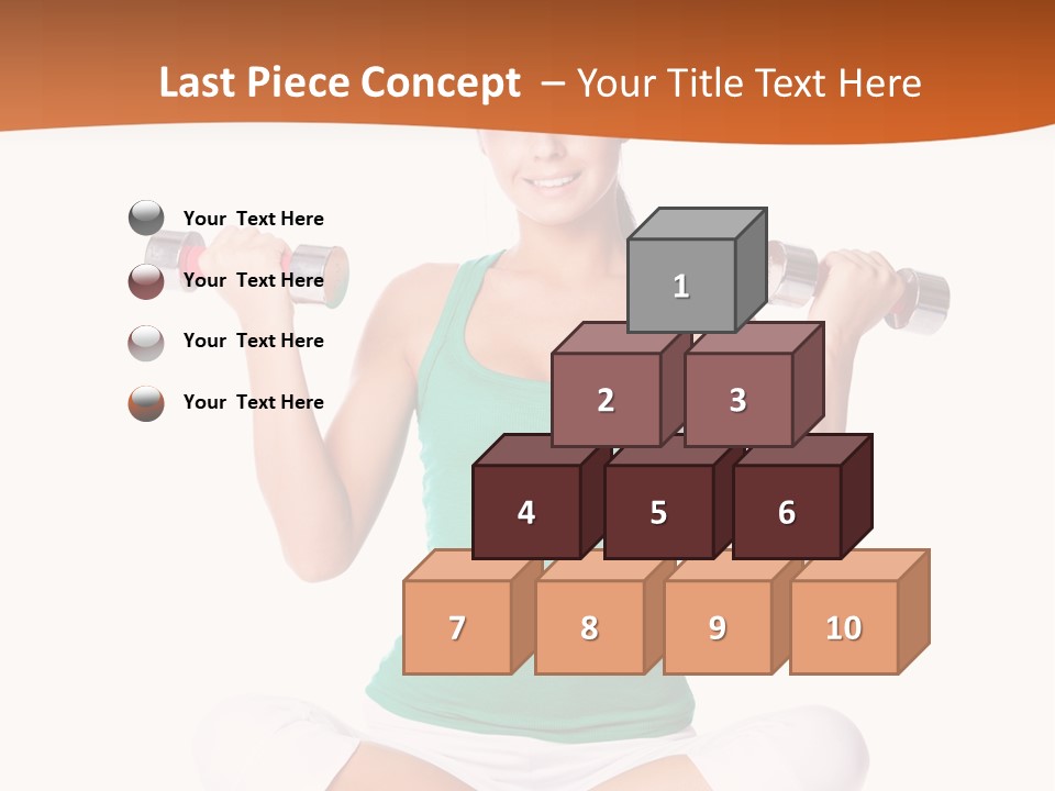 Female Bodybuilding Body PowerPoint Template