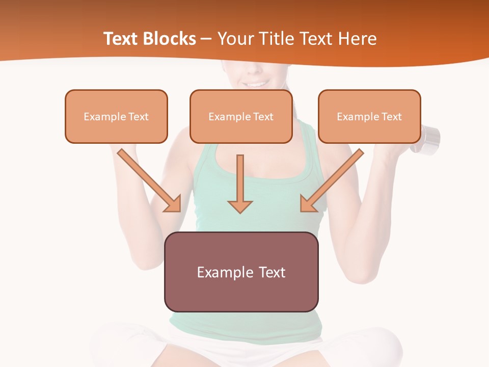 Female Bodybuilding Body PowerPoint Template