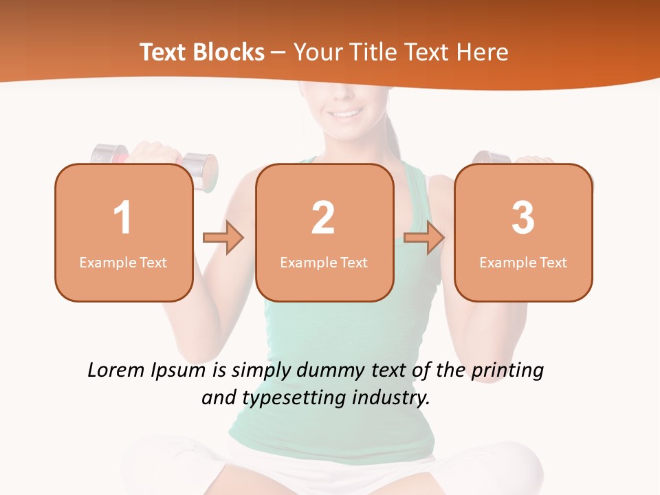 Female Bodybuilding Body PowerPoint Template