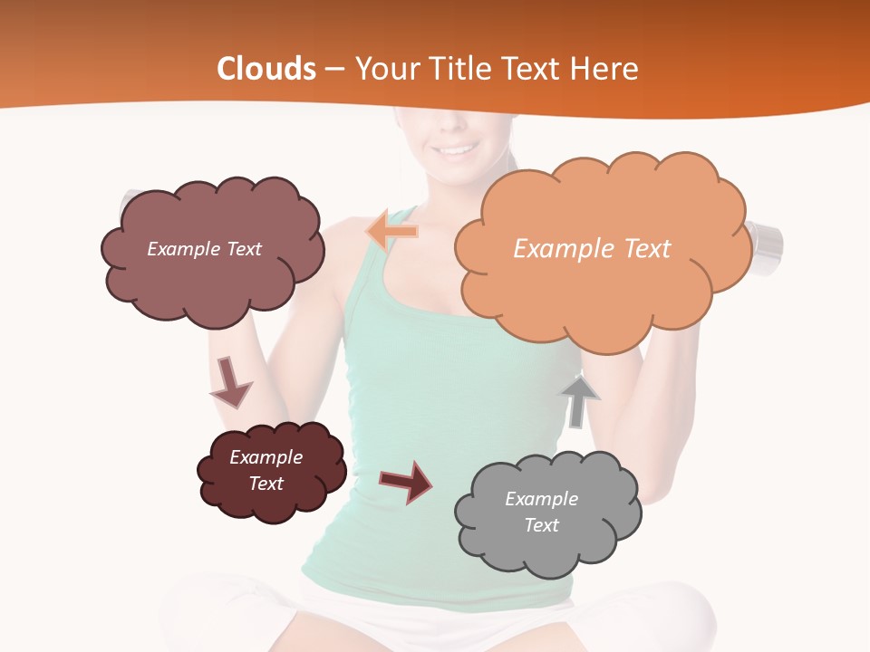 Female Bodybuilding Body PowerPoint Template