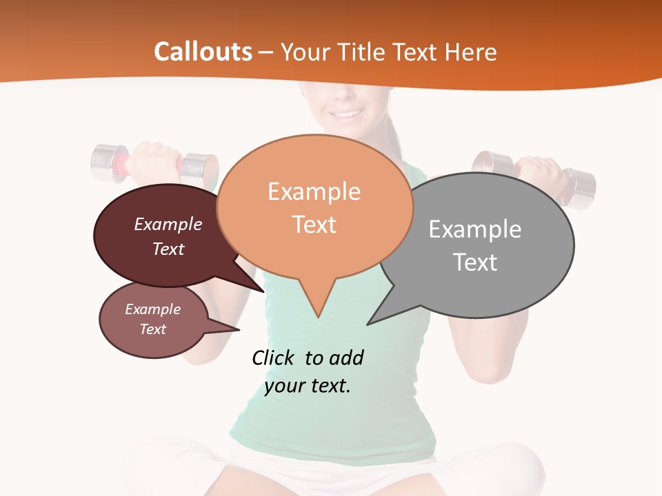 Female Bodybuilding Body PowerPoint Template