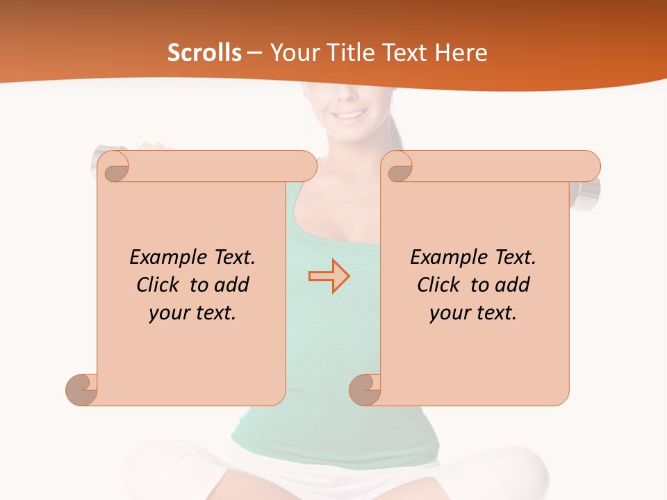 Female Bodybuilding Body PowerPoint Template