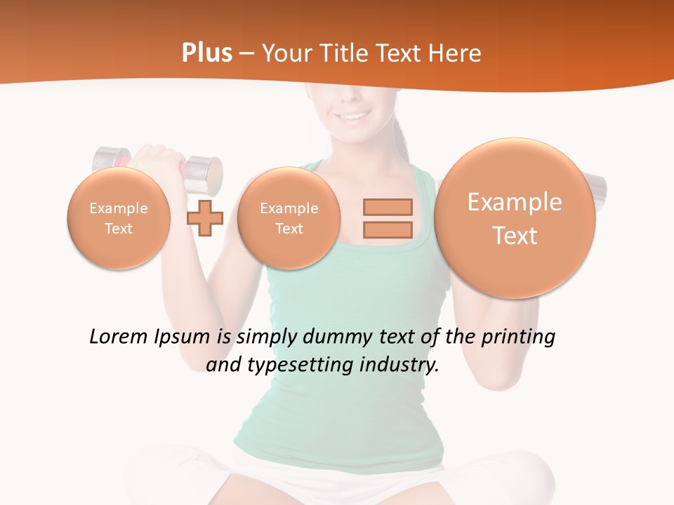 Female Bodybuilding Body PowerPoint Template