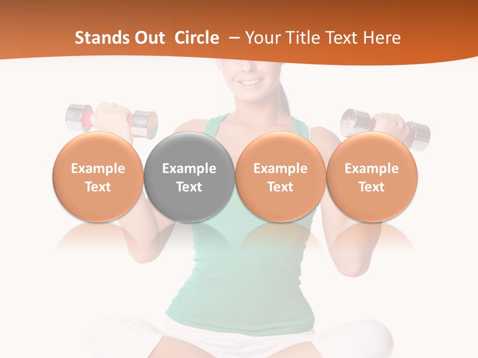 Female Bodybuilding Body PowerPoint Template