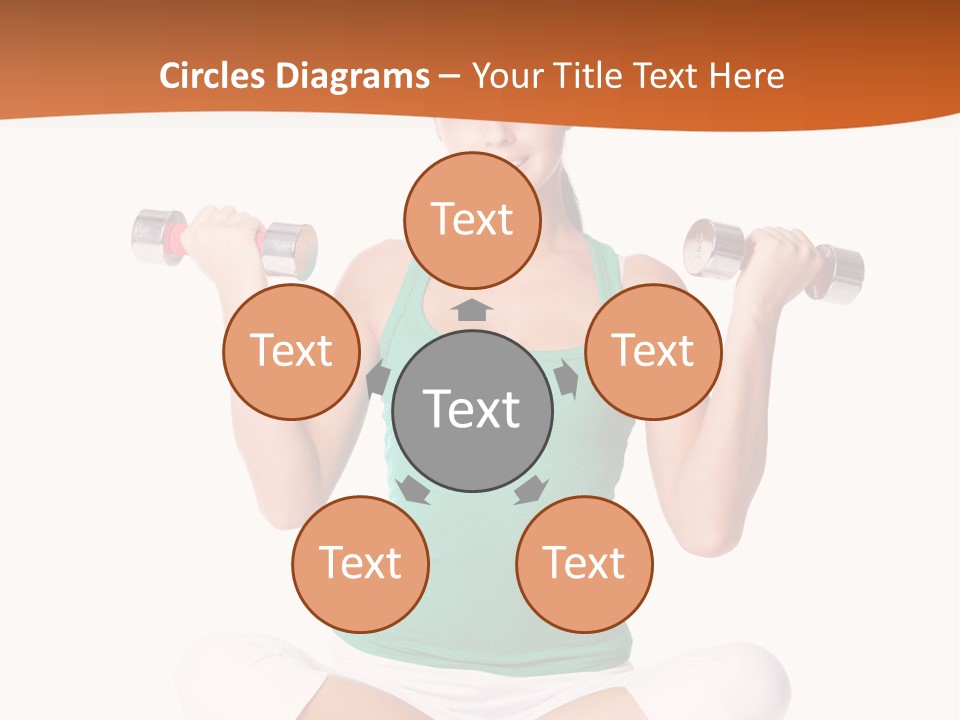 Female Bodybuilding Body PowerPoint Template