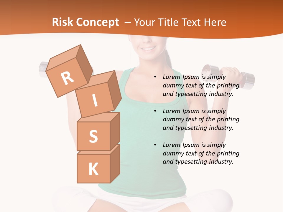 Female Bodybuilding Body PowerPoint Template