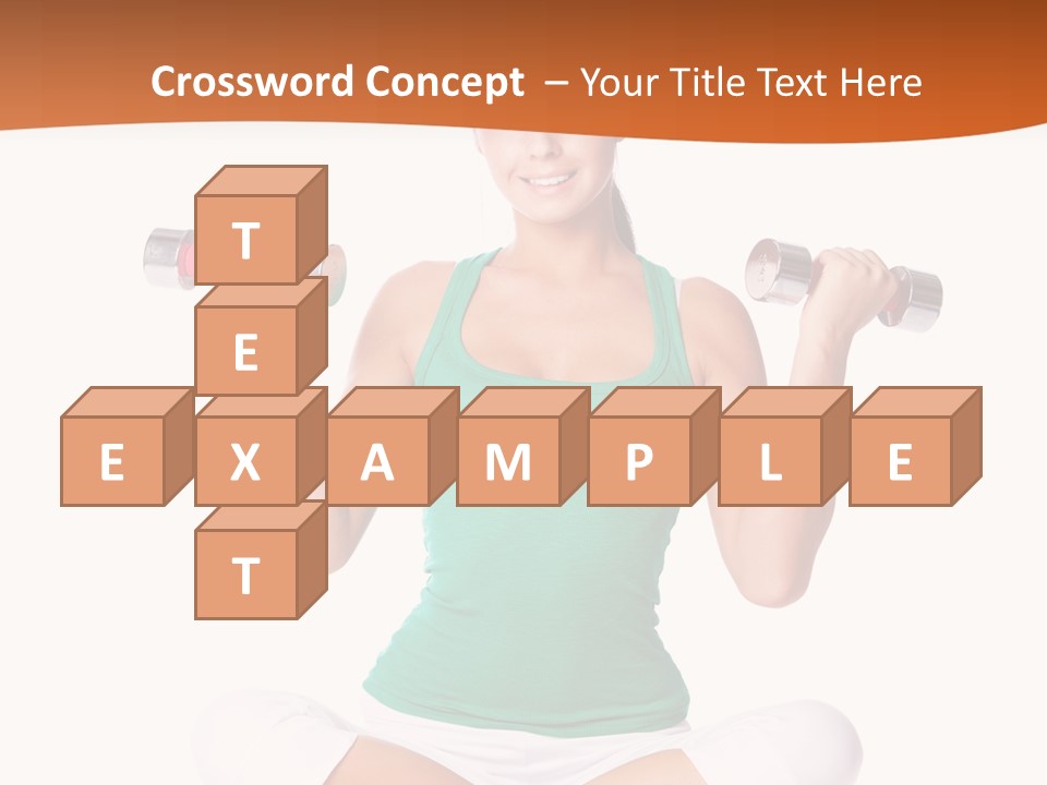 Female Bodybuilding Body PowerPoint Template