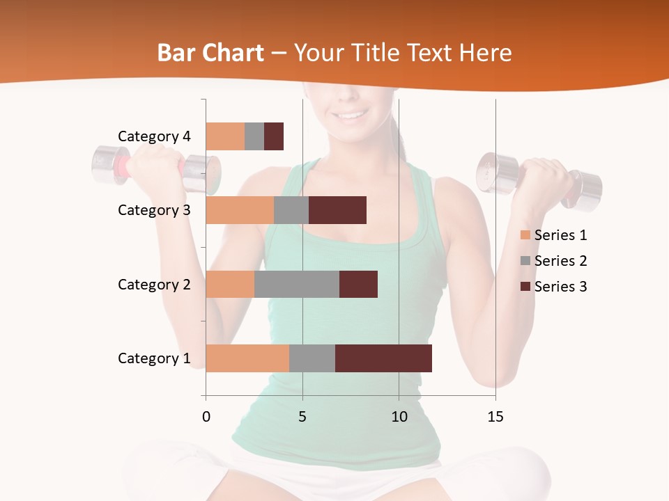 Female Bodybuilding Body PowerPoint Template