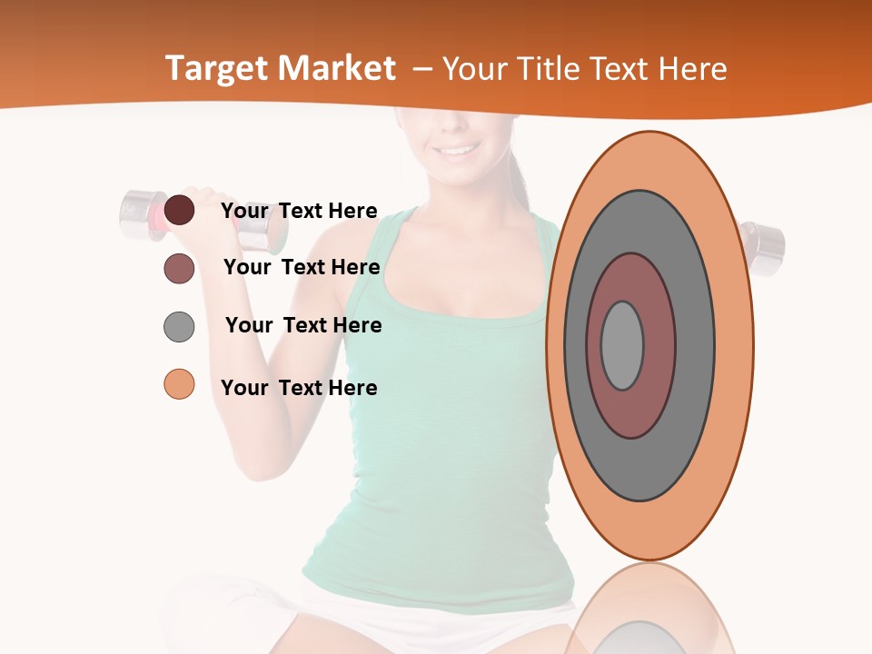 Female Bodybuilding Body PowerPoint Template