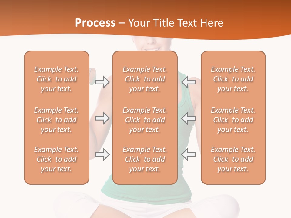 Female Bodybuilding Body PowerPoint Template
