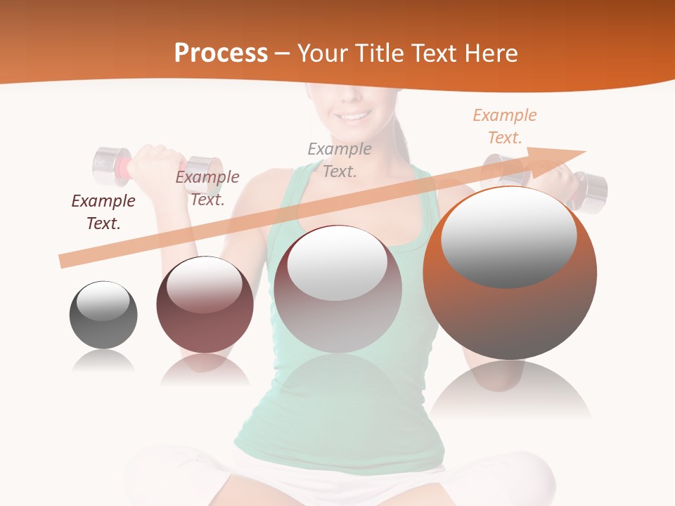 Female Bodybuilding Body PowerPoint Template