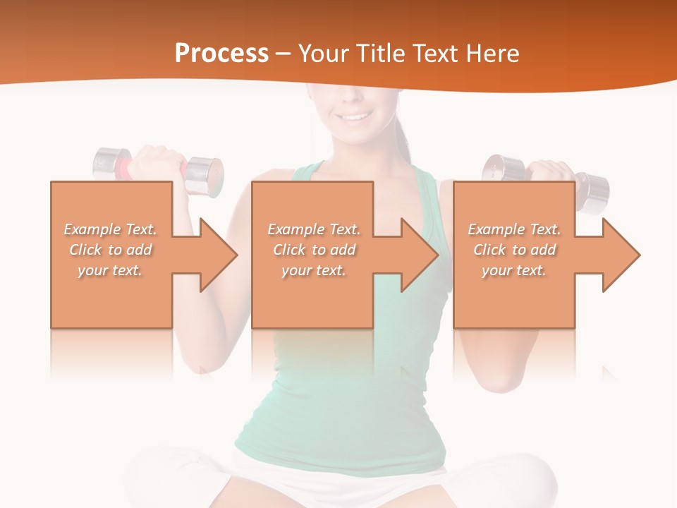 Female Bodybuilding Body PowerPoint Template