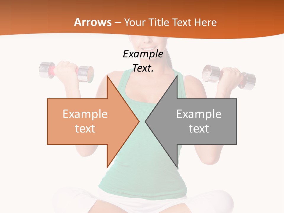 Female Bodybuilding Body PowerPoint Template