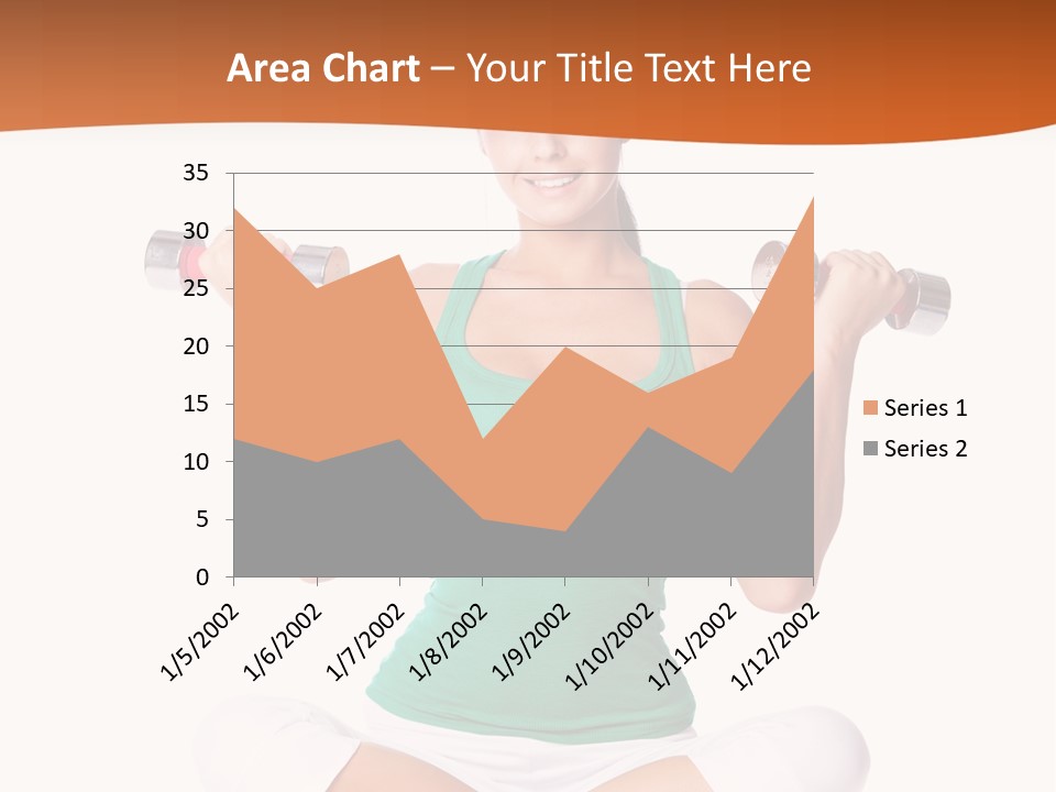 Female Bodybuilding Body PowerPoint Template