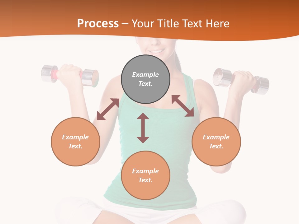 Female Bodybuilding Body PowerPoint Template