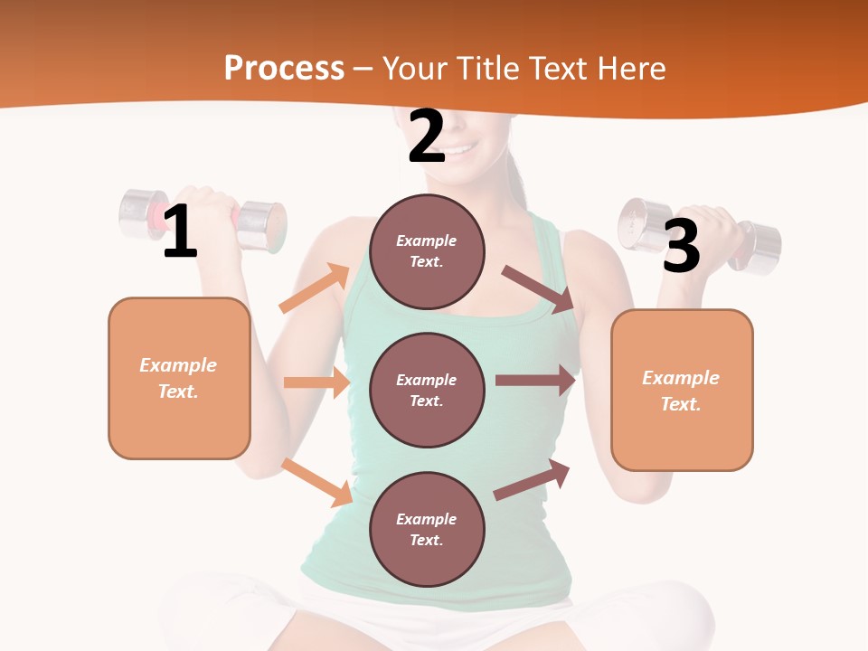 Female Bodybuilding Body PowerPoint Template