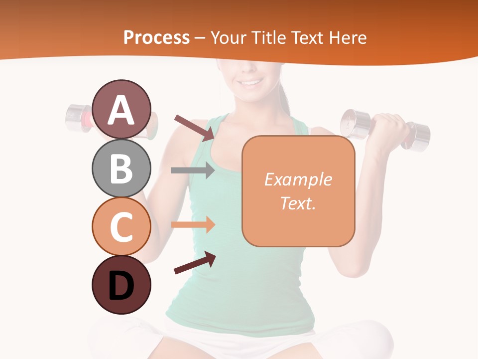 Female Bodybuilding Body PowerPoint Template