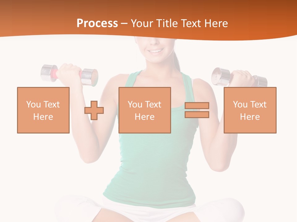 Female Bodybuilding Body PowerPoint Template