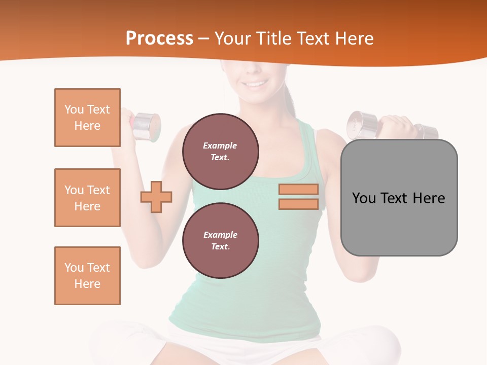 Female Bodybuilding Body PowerPoint Template