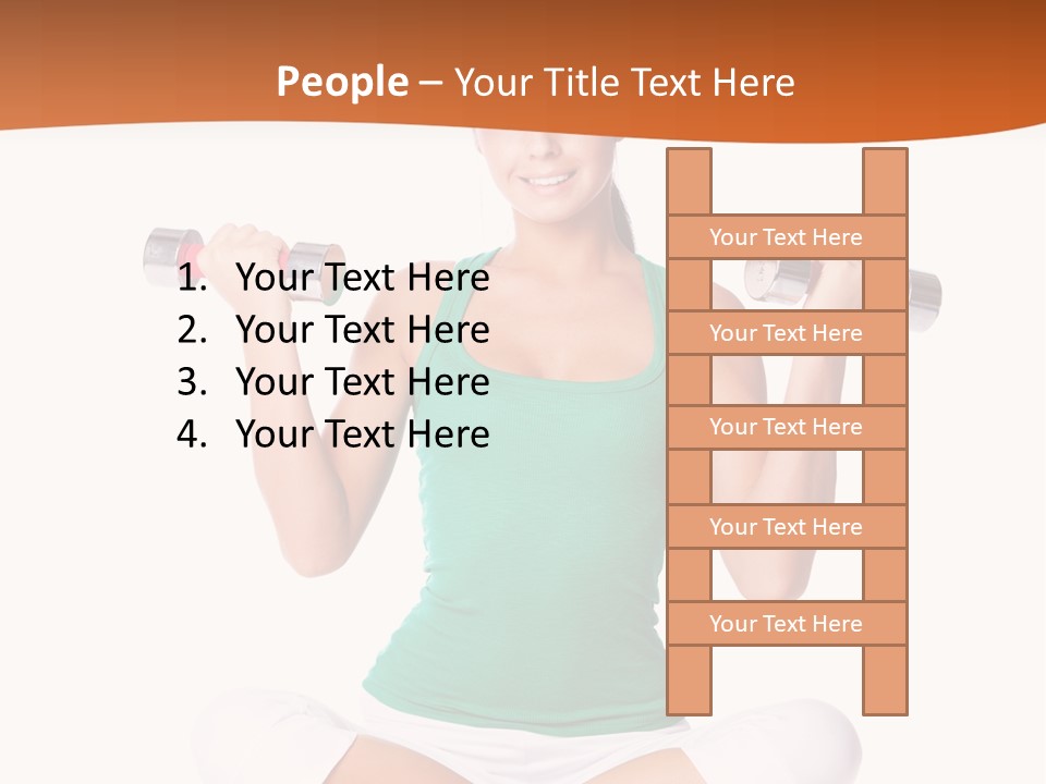 Female Bodybuilding Body PowerPoint Template