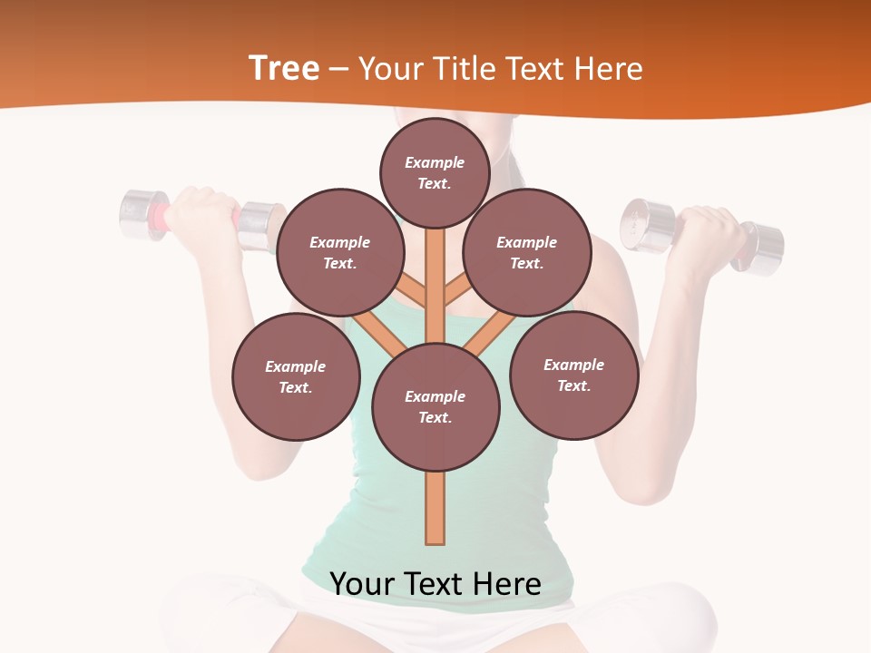 Female Bodybuilding Body PowerPoint Template