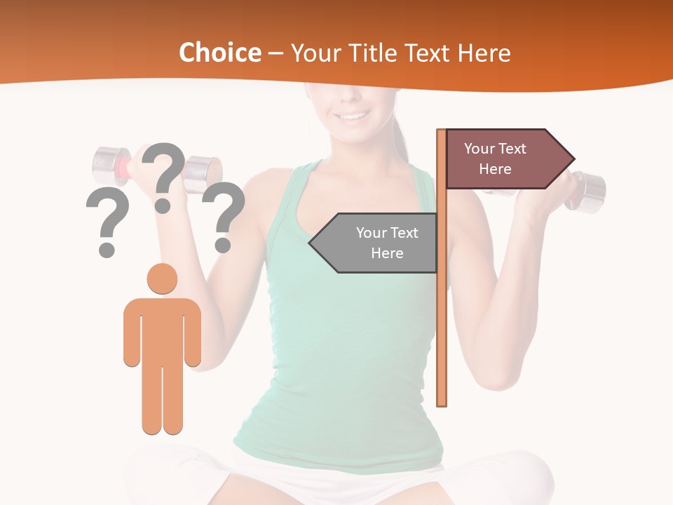 Female Bodybuilding Body PowerPoint Template