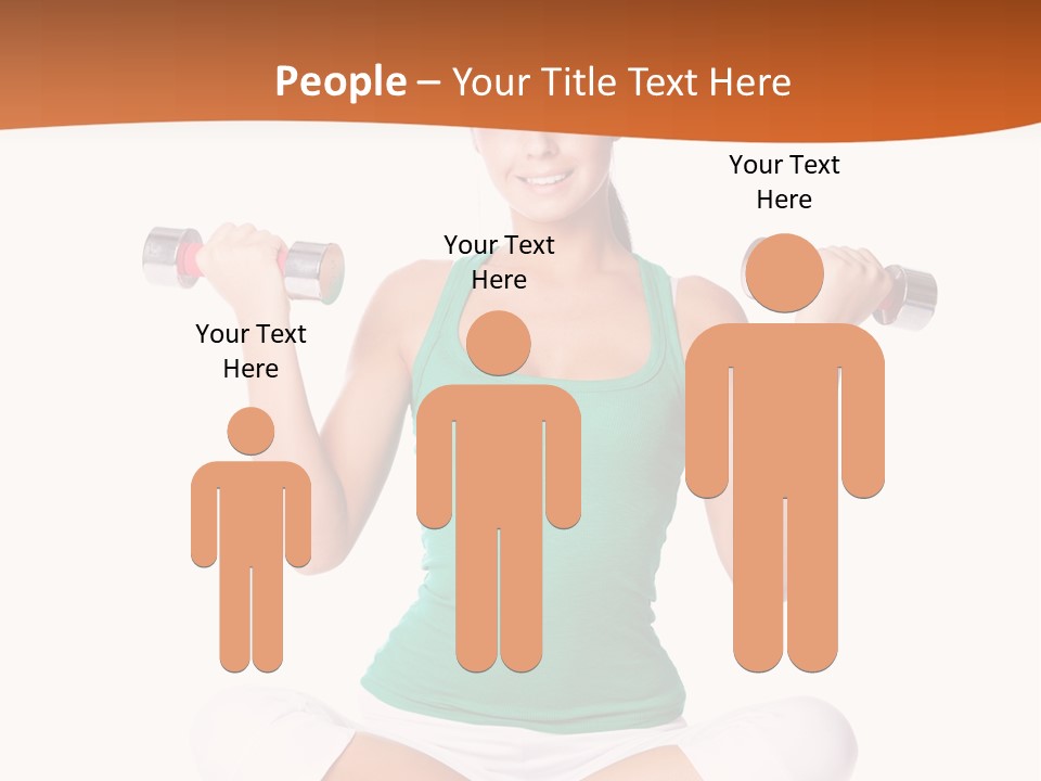 Female Bodybuilding Body PowerPoint Template