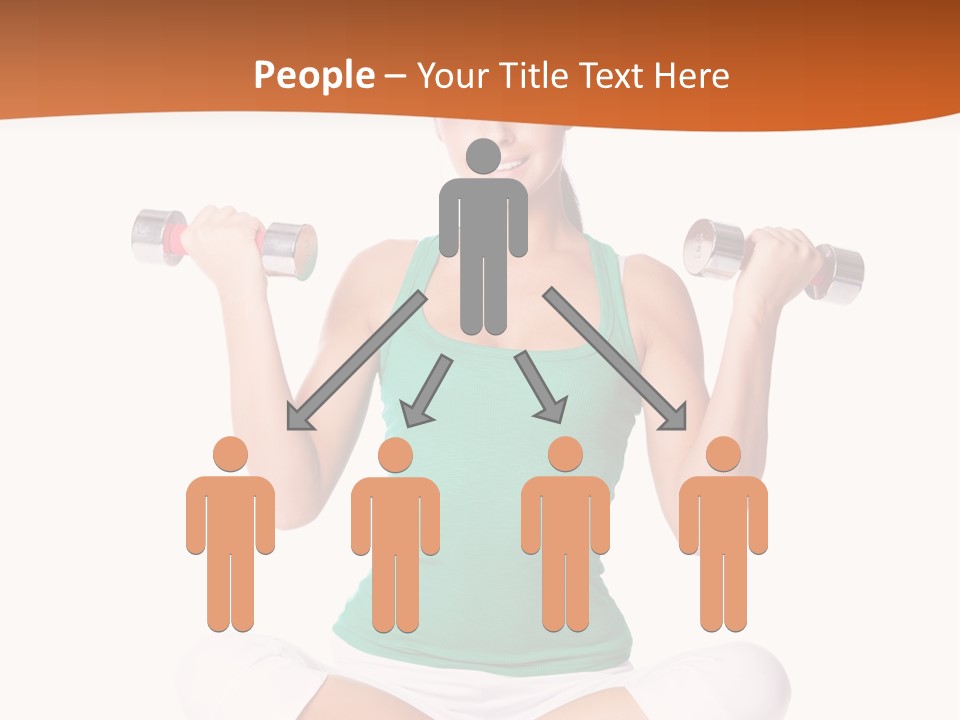 Female Bodybuilding Body PowerPoint Template