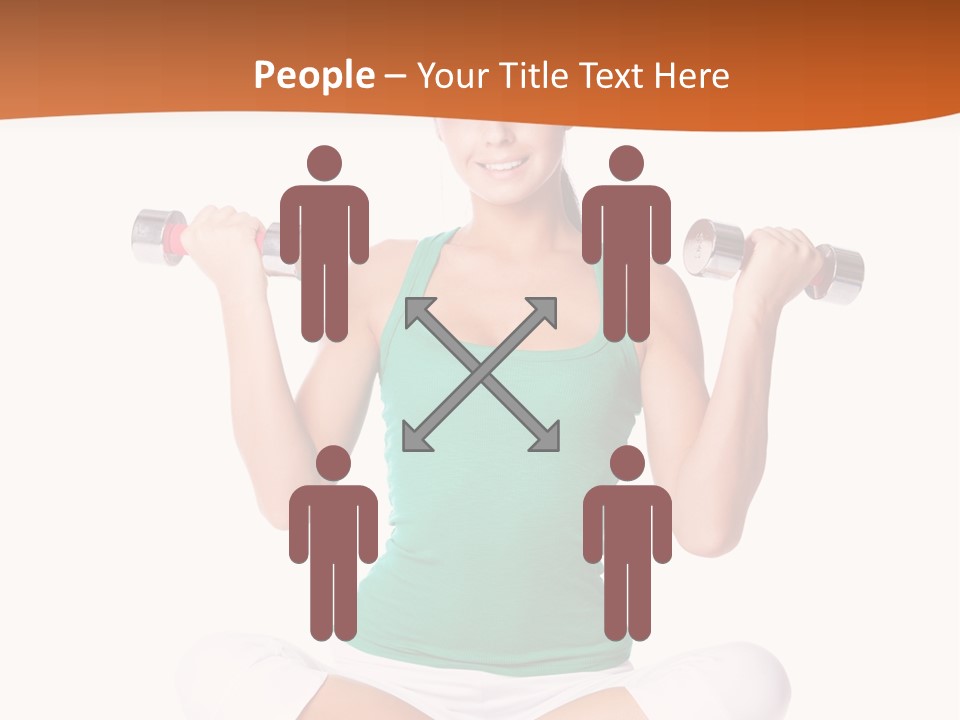 Female Bodybuilding Body PowerPoint Template