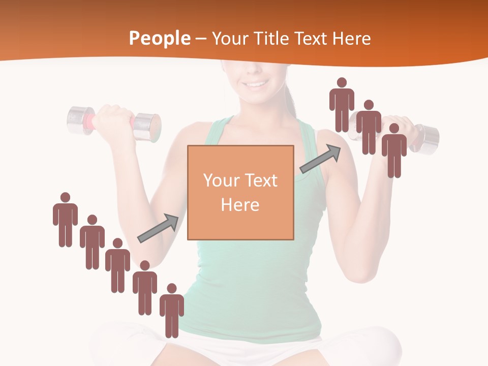 Female Bodybuilding Body PowerPoint Template