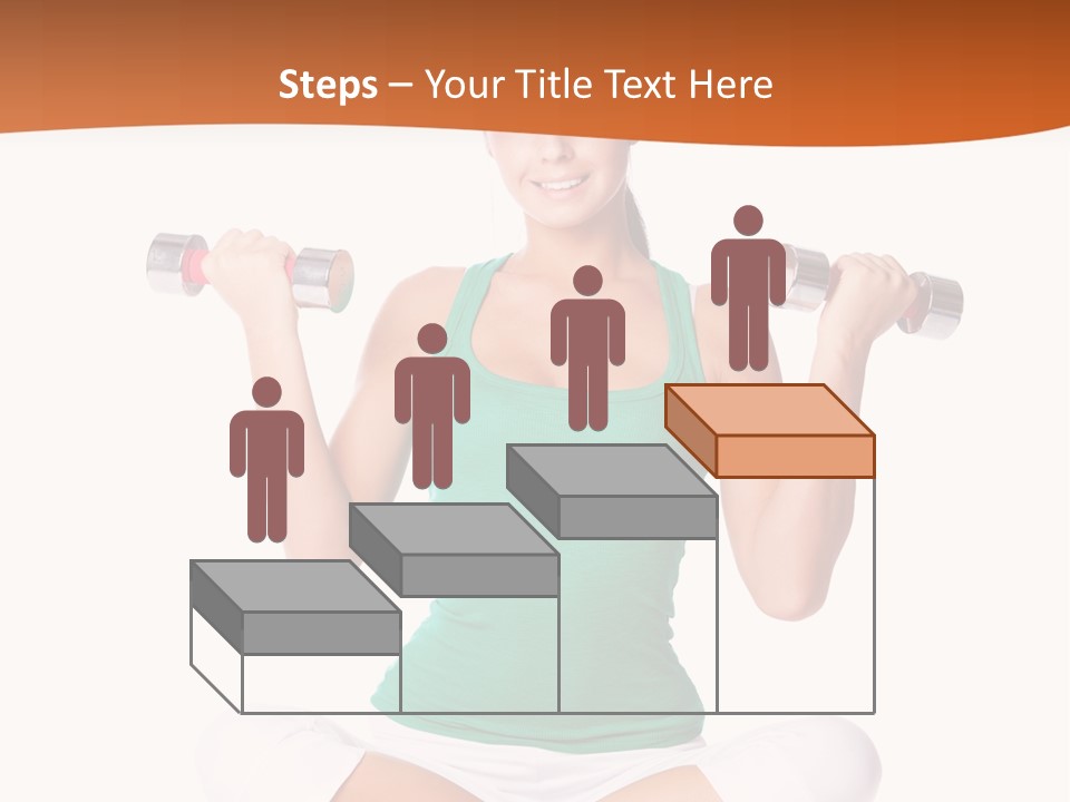 Female Bodybuilding Body PowerPoint Template