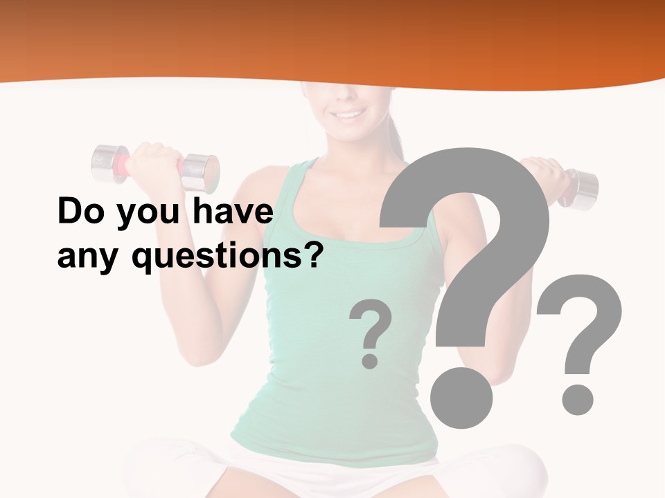 Female Bodybuilding Body PowerPoint Template