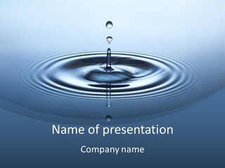 Drip Waterdrop Fresh PowerPoint Template