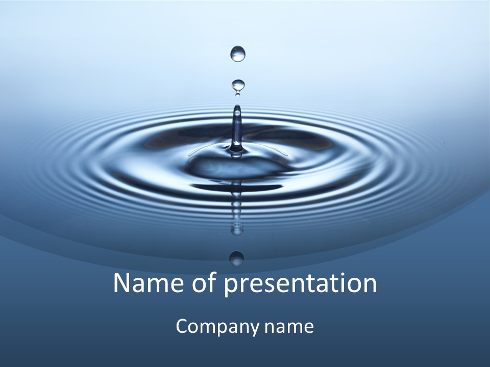 Drip Waterdrop Fresh PowerPoint Template