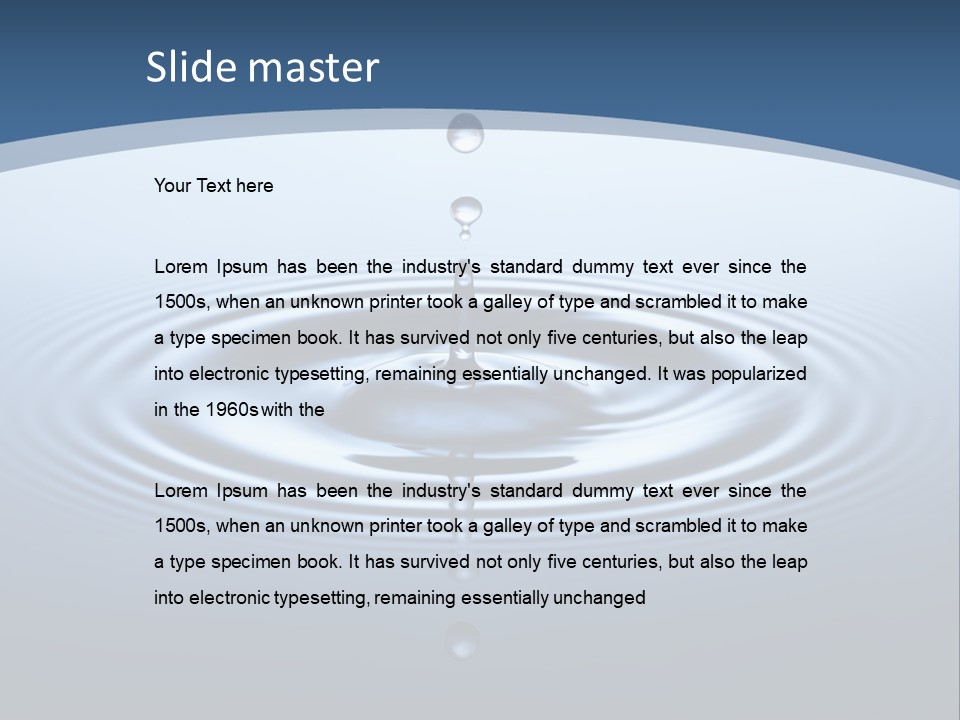 Drip Waterdrop Fresh PowerPoint Template