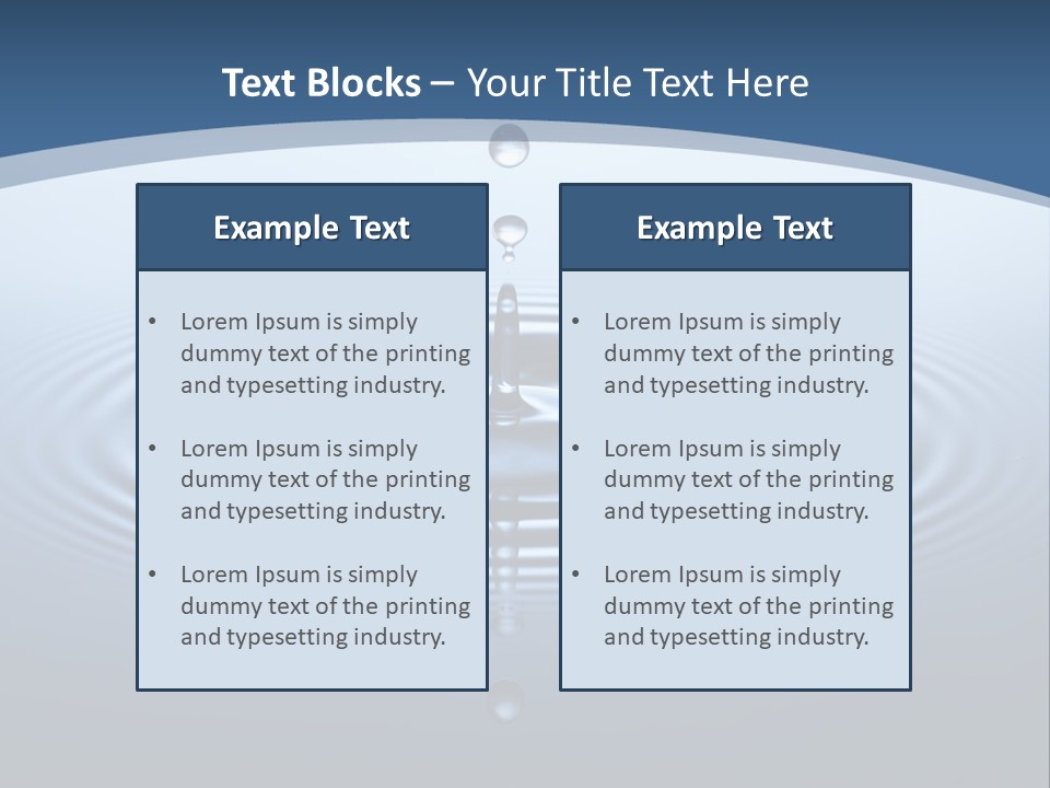 Drip Waterdrop Fresh PowerPoint Template