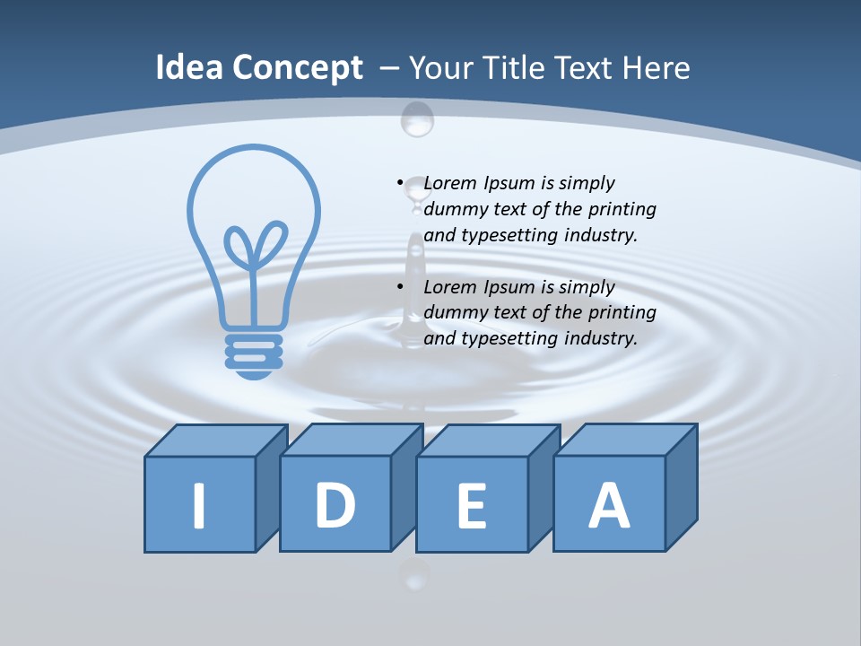 Drip Waterdrop Fresh PowerPoint Template