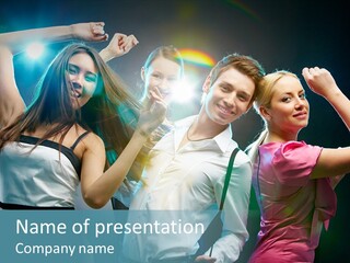 Girlfriend Nightlife Clubber PowerPoint Template