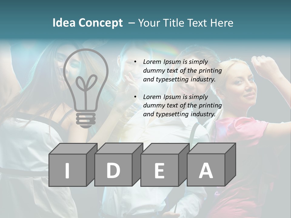 Girlfriend Nightlife Clubber PowerPoint Template