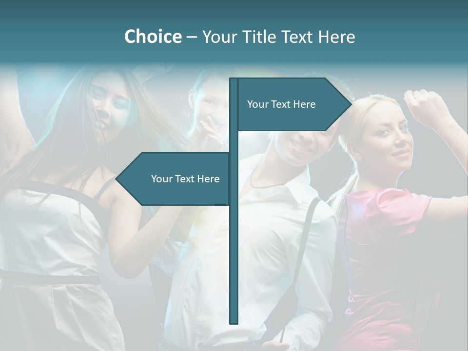 Girlfriend Nightlife Clubber PowerPoint Template