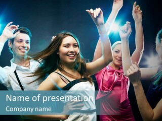 Group Moving Four PowerPoint Template