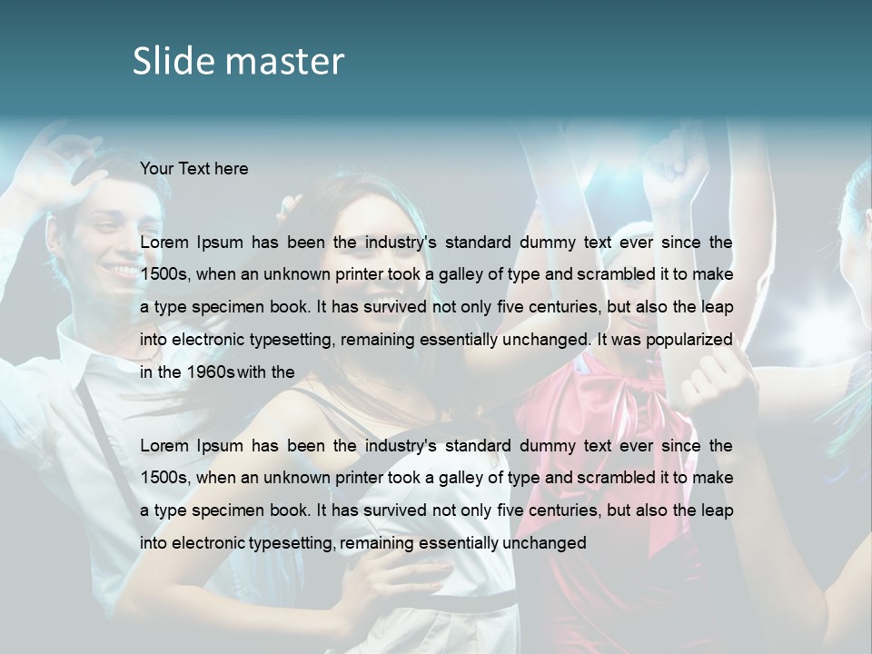 Group Moving Four PowerPoint Template