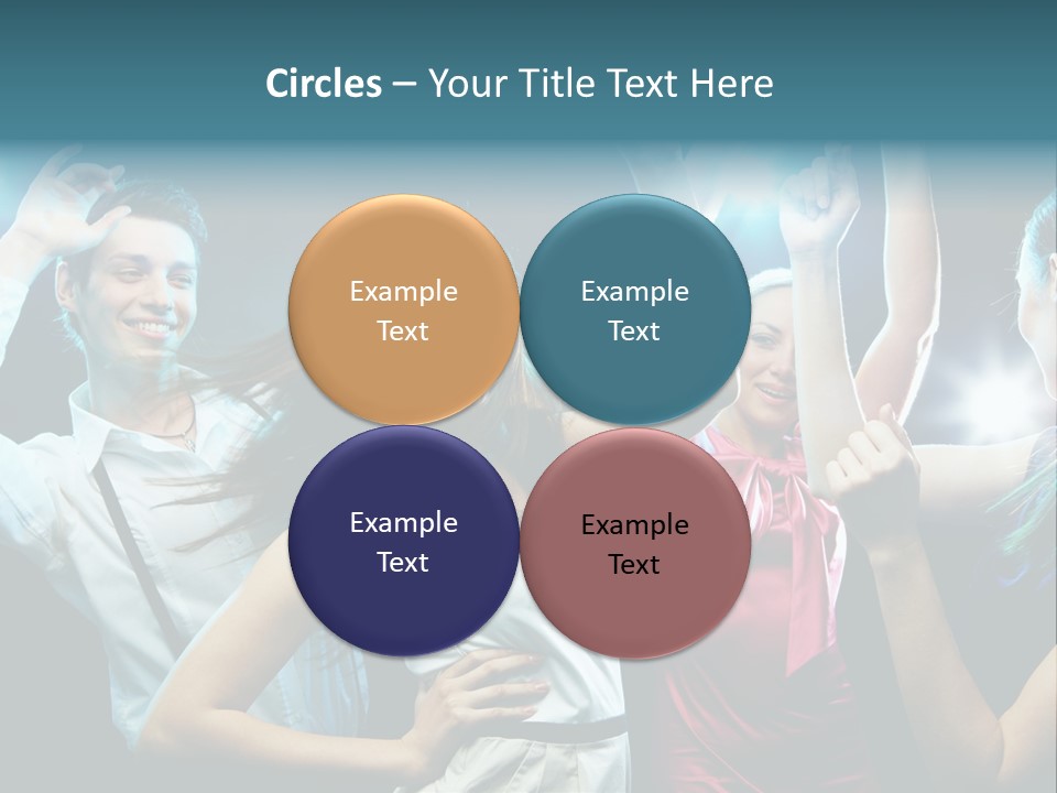 Group Moving Four PowerPoint Template