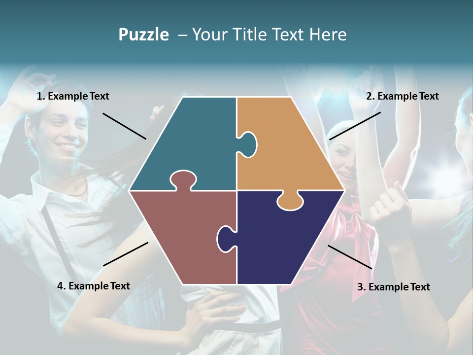 Group Moving Four PowerPoint Template