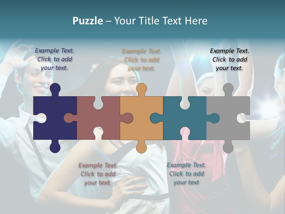 Group Moving Four PowerPoint Template