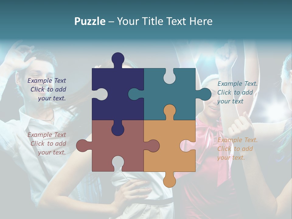 Group Moving Four PowerPoint Template