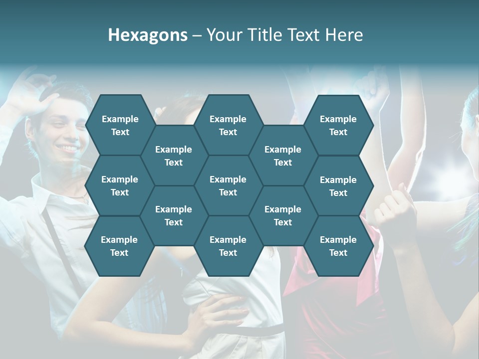 Group Moving Four PowerPoint Template