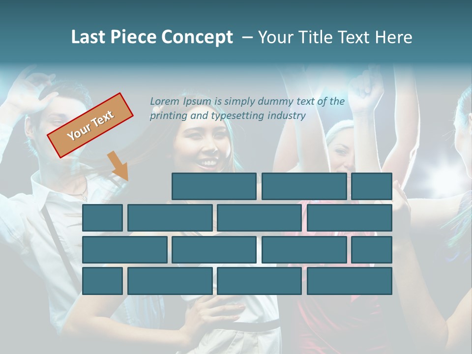 Group Moving Four PowerPoint Template
