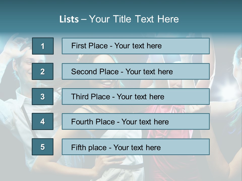 Group Moving Four PowerPoint Template